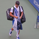 Novak Djokovic leaves the 2020 US Open after being disqualified for hitting a linesperson with a ball.